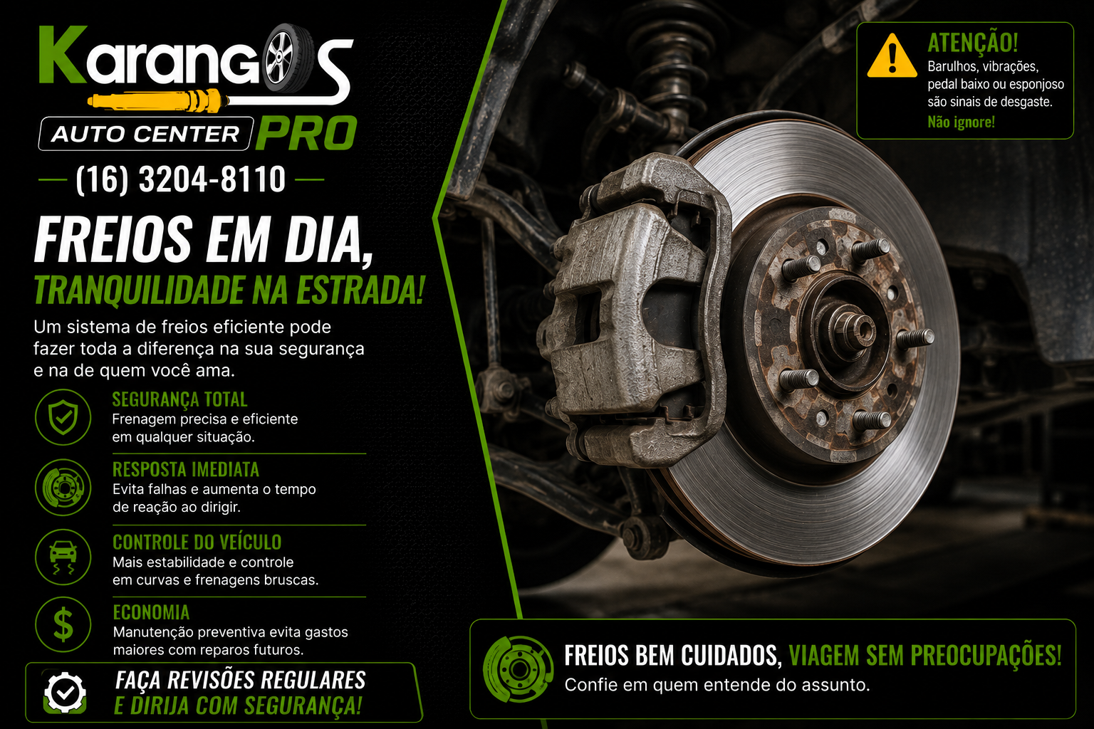 Freios em dia, tranquilidade na estrada — Karangos Pro Jaboticabal